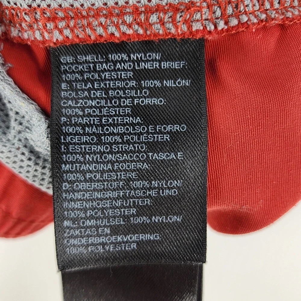 The North Face Mens Large Regular Fit Swim Trunks‎ Shorts Red Outdoor Beach Pool